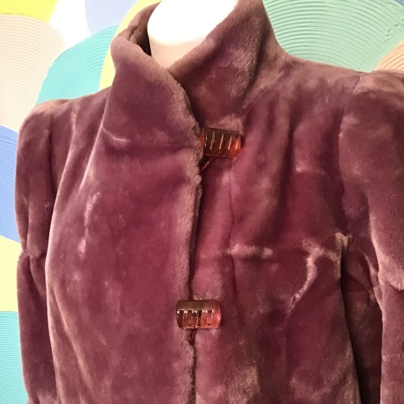 Vintage Sasson Borgazia Fur Coat Purple - Picture 8 of 8